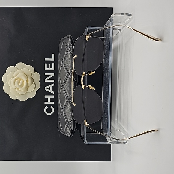 CHANEL PILOT TITANIUM SUNGLASSES UNISEX CHANEL 4285 T C395S4 - Picture 6 of 12